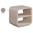 Meridian Furniture Calix Travertine Concrete Indoor / Outdoor End / Side Table