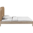 Meridian Furniture Caswell Natural Vegan Leather Upholstered Full Bed