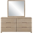 Meridian Furniture Caswell Natural Oak Veneer And Solid Wood Mirror