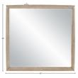 Meridian Furniture Caswell Natural Oak Veneer And Solid Wood Mirror
