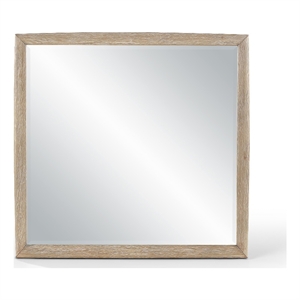 Meridian Furniture Caswell Natural Oak Veneer And Solid Wood Mirror