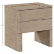 Meridian Furniture Caswell Natural Oak Veneer And Solid Wood Nightstand