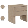 Meridian Furniture Caswell Natural Oak Veneer And Solid Wood Nightstand