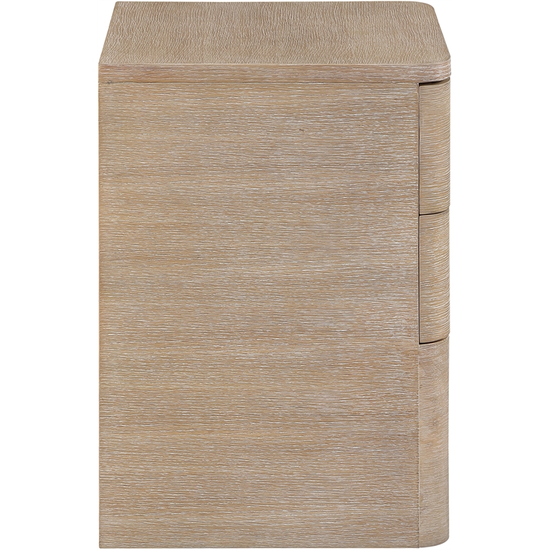Meridian Furniture Caswell Natural Oak Veneer And Solid Wood Nightstand