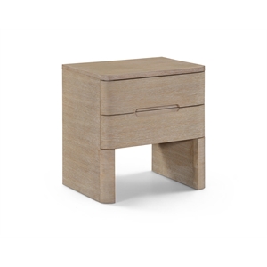Meridian Furniture Caswell Natural Oak Veneer And Solid Wood Nightstand