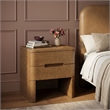 Meridian Furniture Caswell Brown Oak Veneer And Solid Wood Nightstand