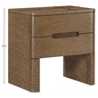 Meridian Furniture Caswell Brown Oak Veneer And Solid Wood Nightstand