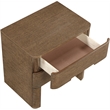 Meridian Furniture Caswell Brown Oak Veneer And Solid Wood Nightstand