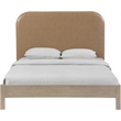 Meridian Furniture Caswell Natural Vegan Leather Upholstered King Bed