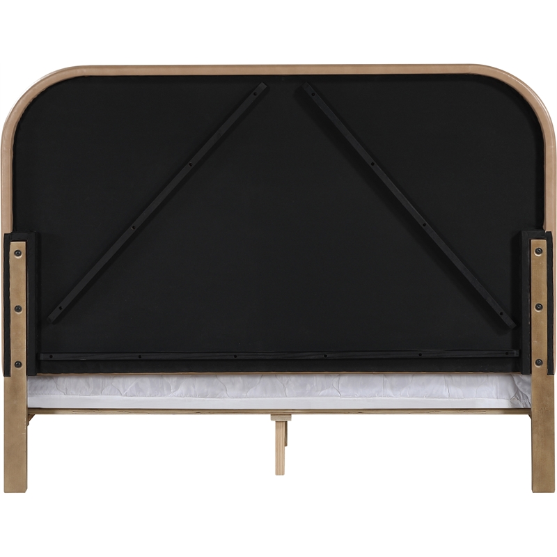 Meridian Furniture Caswell Natural Vegan Leather Upholstered King Bed