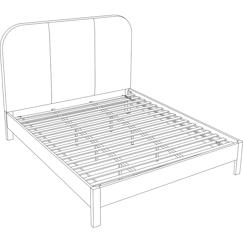 Meridian Furniture Caswell Natural Vegan Leather Upholstered King Bed