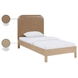 Meridian Furniture Caswell Natural Vegan Leather Upholstered Twin Bed