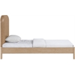 Meridian Furniture Caswell Natural Vegan Leather Upholstered Twin Bed