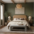 Meridian Furniture Caswell Brown Vegan Leather Upholstered Full Bed