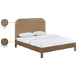 Meridian Furniture Caswell Brown Vegan Leather Upholstered King Bed