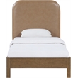 Meridian Furniture Caswell Brown Vegan Leather Upholstered Twin Bed
