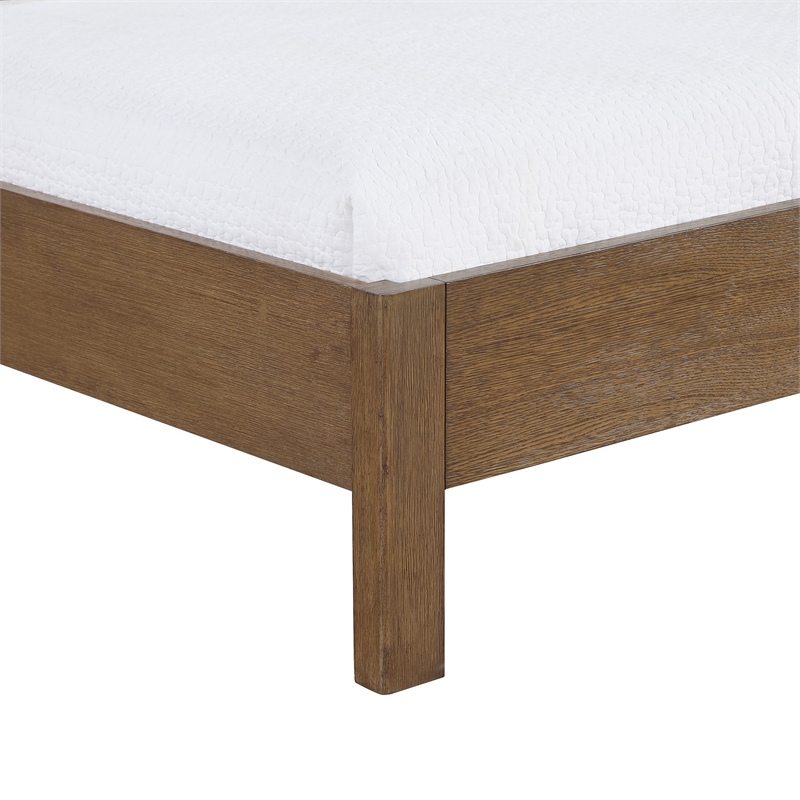 Meridian Furniture Caswell Brown Vegan Leather Upholstered Twin Bed