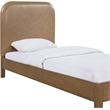 Meridian Furniture Caswell Brown Vegan Leather Upholstered Twin Bed