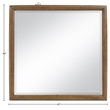 Meridian Furniture Caswell Brown Oak Veneer And Solid Wood Mirror