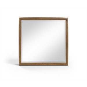Meridian Furniture Caswell Brown Oak Veneer And Solid Wood Mirror