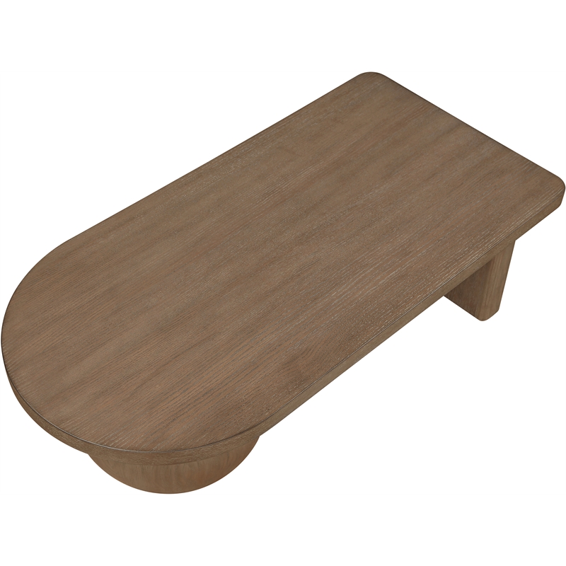 Meridian Furniture Solum Brown Ash Wood And Oak Veneer Coffee Table