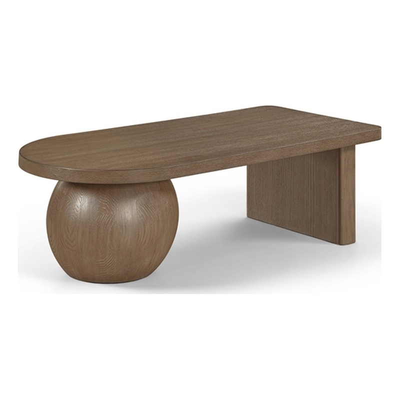 Meridian Furniture Solum Brown Ash Wood And Oak Veneer Coffee Table