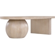 Meridian Furniture Solum Natural Ash Wood And Oak Veneer Coffee Table