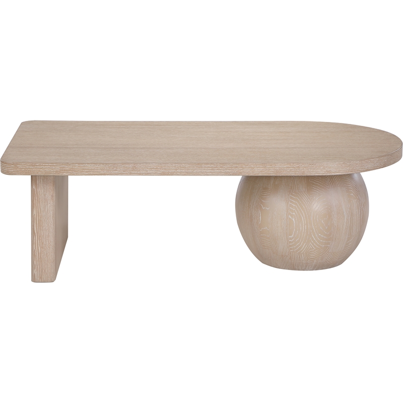 Meridian Furniture Solum Natural Ash Wood And Oak Veneer Coffee Table