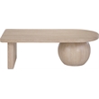 Meridian Furniture Solum Natural Ash Wood And Oak Veneer Coffee Table