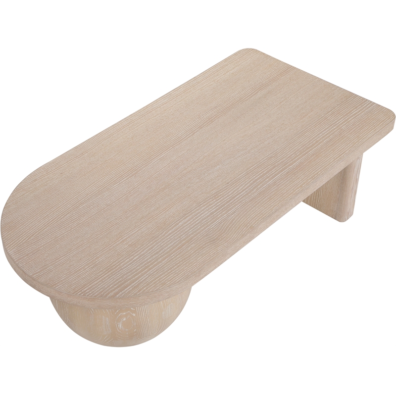 Meridian Furniture Solum Natural Ash Wood And Oak Veneer Coffee Table