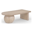 Meridian Furniture Solum Natural Ash Wood And Oak Veneer Coffee Table