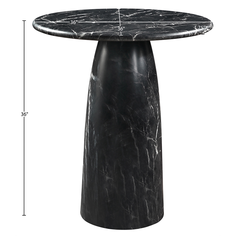 Meridian Furniture Cosenza Black Concrete Indoor/Outdoor Counter Height Table