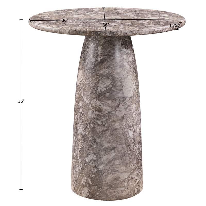 Meridian Furniture Cosenza Brown Concrete Indoor/Outdoor Counter Height Table