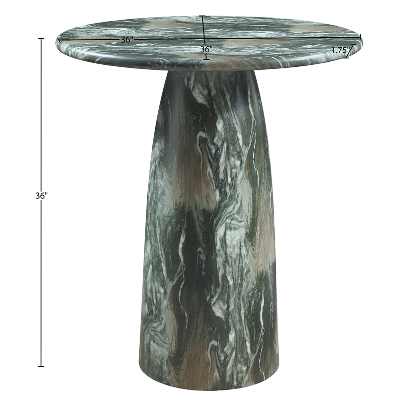 Meridian Furniture Cosenza Green Concrete Indoor/Outdoor Counter Height Table