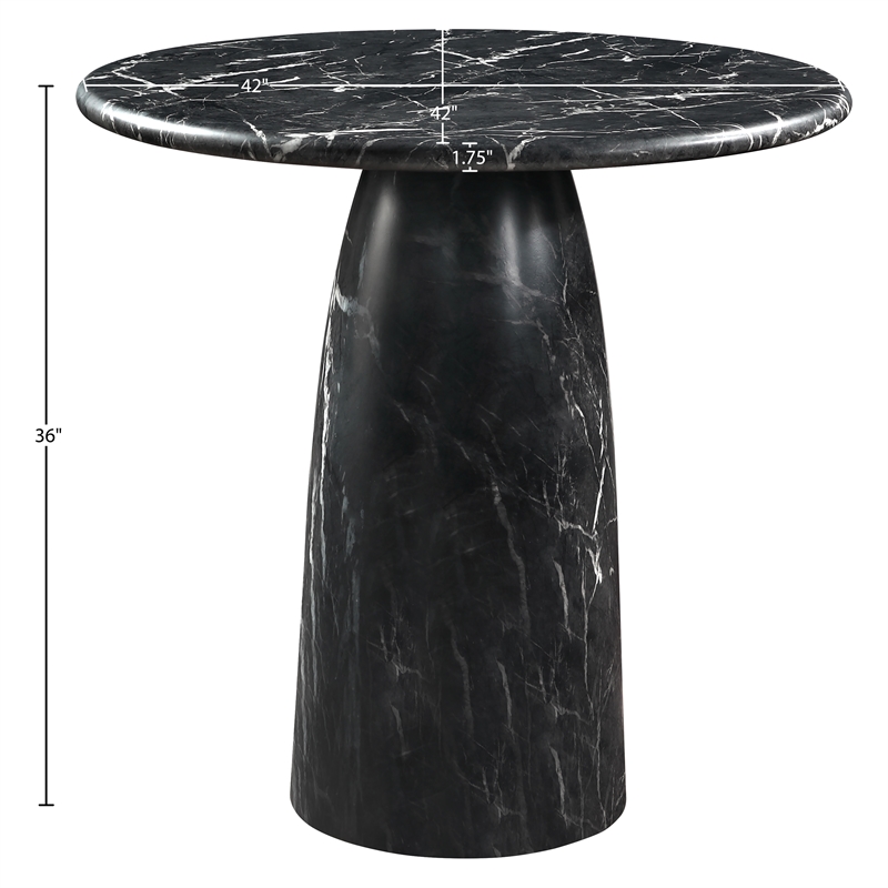 Meridian Furniture Cosenza Black Concrete Indoor/Outdoor Counter Height Table