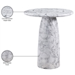 Meridian Furniture Cosenza White Concrete Indoor/Outdoor Counter HT Table