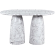 Meridian Furniture Cosenza White Concrete Indoor/Outdoor Counter Height Table