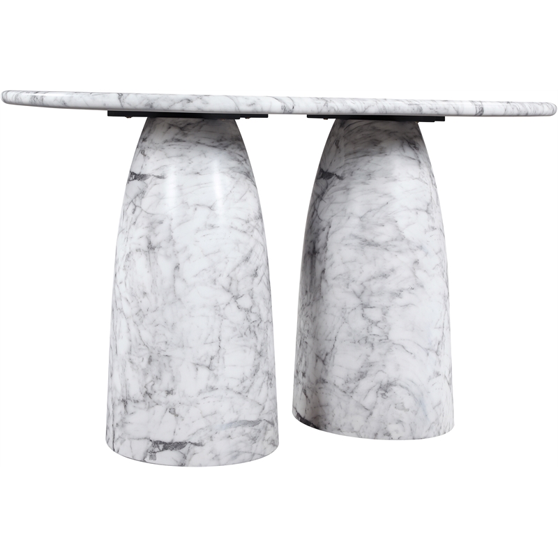 Meridian Furniture Cosenza White Concrete Indoor/Outdoor Counter Height Table