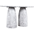 Meridian Furniture Cosenza White Concrete Indoor/Outdoor Counter Height Table