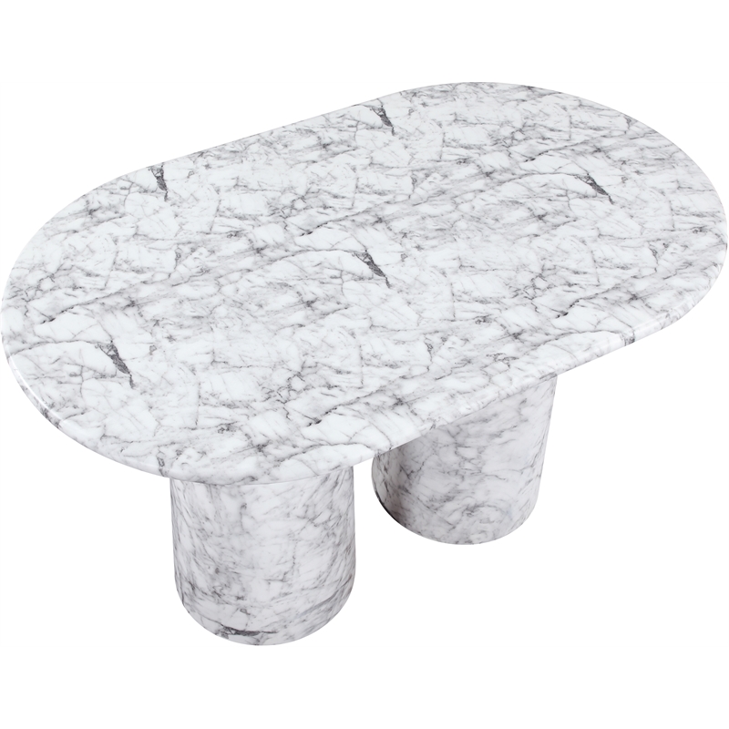 Meridian Furniture Cosenza White Concrete Indoor/Outdoor Counter Height Table