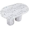 Meridian Furniture Cosenza White Concrete Indoor/Outdoor Counter Height Table