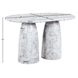 Meridian Furniture Cosenza White Concrete Indoor/Outdoor Counter Height Table