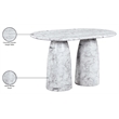Meridian Furniture Cosenza White Concrete Indoor/Outdoor Counter Height Table