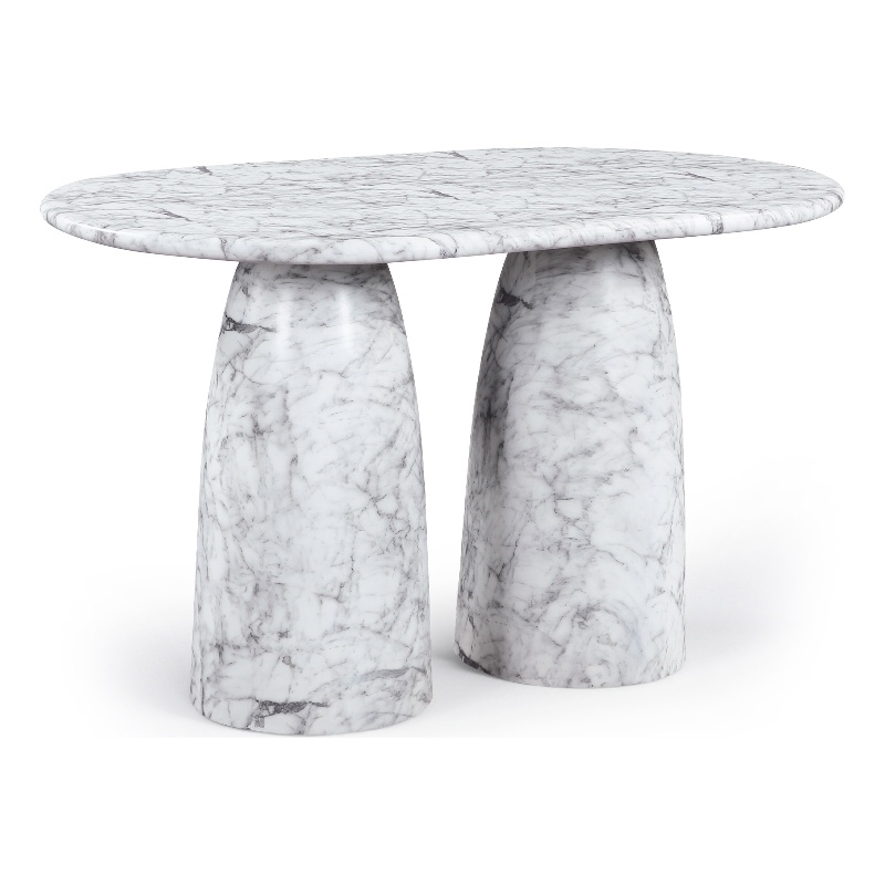 Meridian Furniture Cosenza White Concrete Indoor/Outdoor Counter Height Table