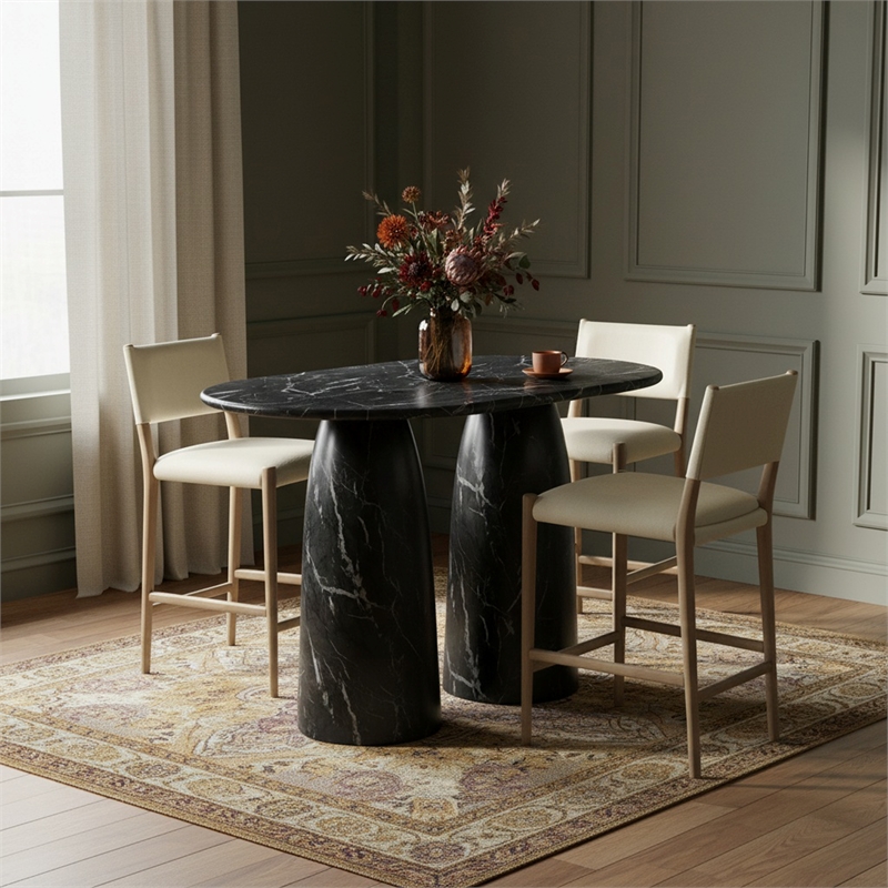 Meridian Furniture Cosenza Black Concrete Indoor/Outdoor Counter Height Table