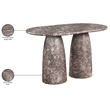 Meridian Furniture Cosenza Brown Concrete Indoor/Outdoor Counter Height Table