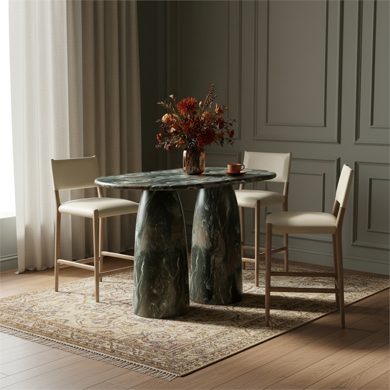 Meridian Furniture Cosenza Green Concrete Indoor/Outdoor Counter Height Table