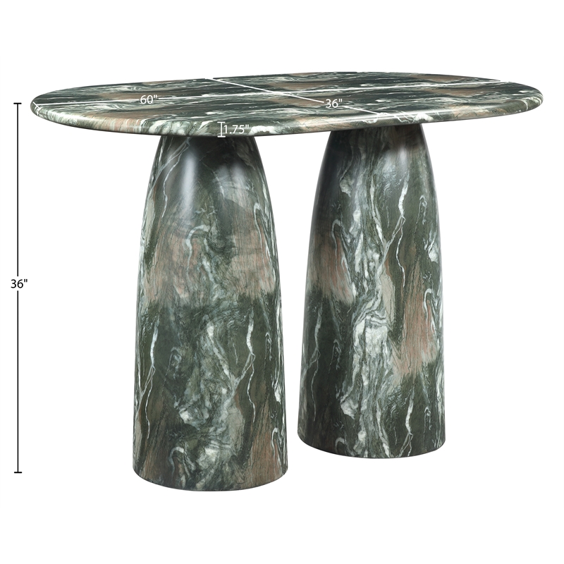 Meridian Furniture Cosenza Green Concrete Indoor/Outdoor Counter Height Table
