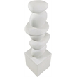 Meridian Furniture Torix Cream Concrete Sculpture