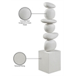 Meridian Furniture Torix Cream Concrete Sculpture